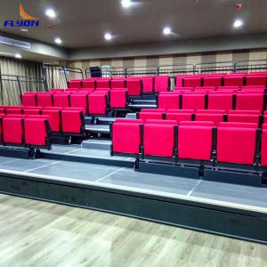 China Large Crowds Capacity Of 200-500 People Retractable Bleacher Seating Optional Flooring Included on sale