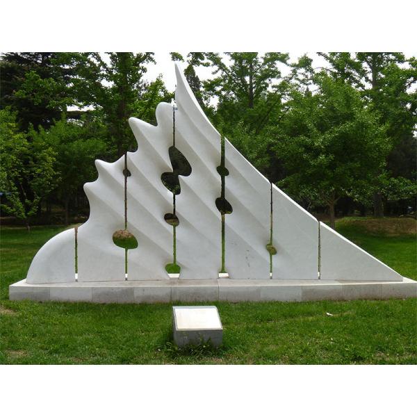 Buy White marble sculptures of Morden city for park at wholesale prices