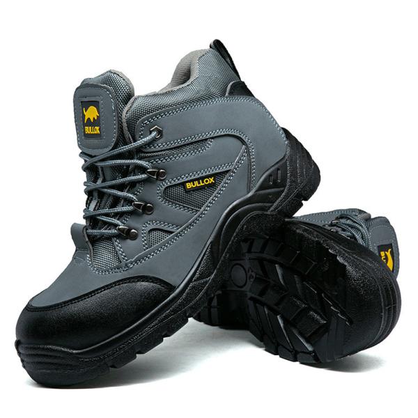 Oxford Cloth Security Boots Men PU Injection Sole Steel Plate Anti Proof Work For Mens