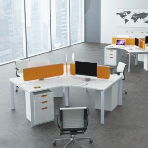 Modern 4 Seater Open Space Coworking Modular Office Table Work Station