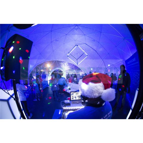 200 Square Meter Projection Black Dome Tent , Festival Dome Tent Outdoor Cinema For Family