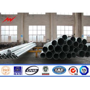 ISO 9001 69 kv Electrical Transmission Line Pole ASTM A572 Steel Tubular