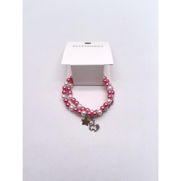Buy Pearl Bracelet with Custom Pendant and Various Colors for Kids at wholesale prices