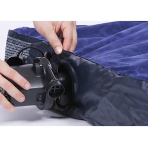 Travel Camping Low Air Mattress Blue Color Flocked Surface 13 . 6KG Gross Weight