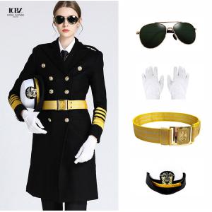 Unisex Woolen Jacket Captain Long Woolen Coat Nizi British Navy Thickened Winter