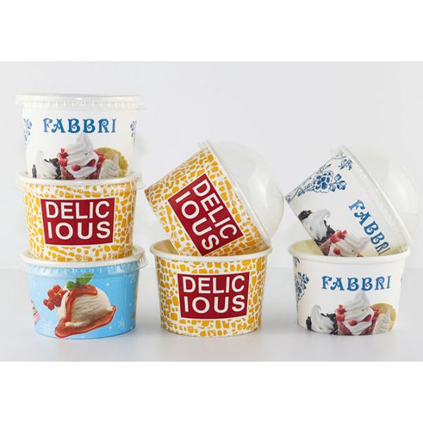 Disposable Branded Ice Cream Cups 3oz 8oz Single Wall For Restaurant