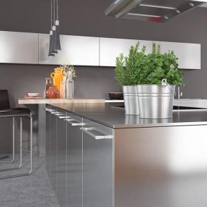 Quality Simple Stainless Steel Kitchen Base Cabinets Easy To Assembly for sale