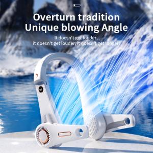 China 5V / 1A Air Cooling Neck Fan Wearable Portable USB Rechargeable Neck Fan on sale