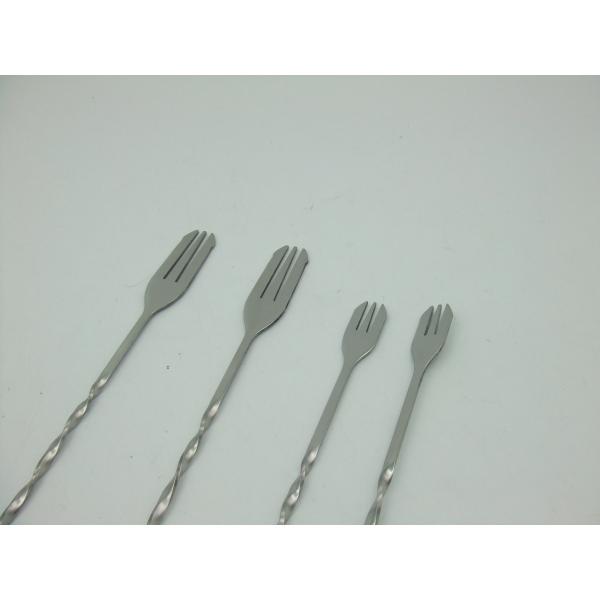 Stainless steel double stir bar Milk tea coffee spoon scoop cocktail bar section rod long handle more key
