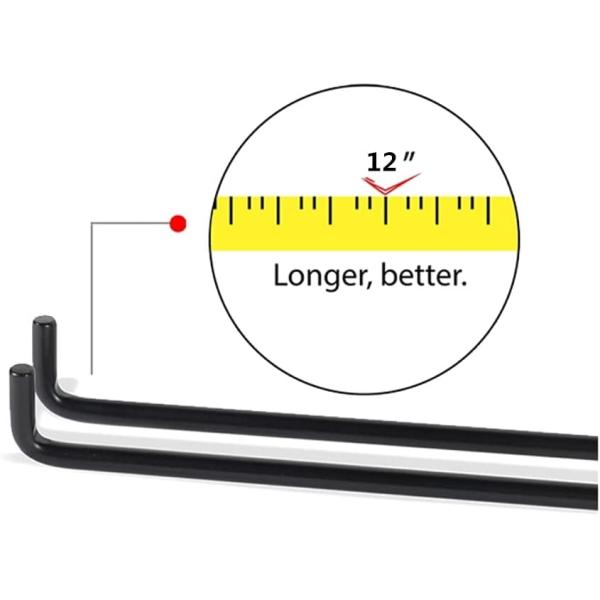 12 Inch Wine Glass Rack 2 Pack Iron Hanging Holder Cup Storage Hanger Wall Mounted for Kitchen Cabinet Bar