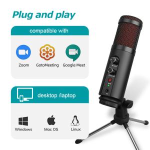 Wired Cardioid Podcast Usb C Microphone For Macbook Pro Shock Mount