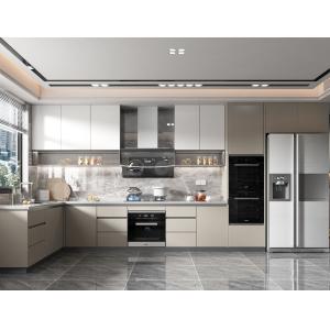 Melamine PVC Kitchen Cabinets Modern Small Space Solutions With Handles