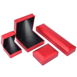 Custom Logo White Light Velvet Jewelry Box for Stud Earrings Necklace Bracelet