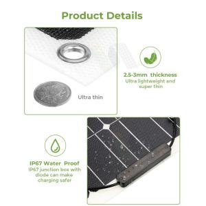 Monocrystalline PV 150w 200w Flexible Solar Panel ETFE Thin Film