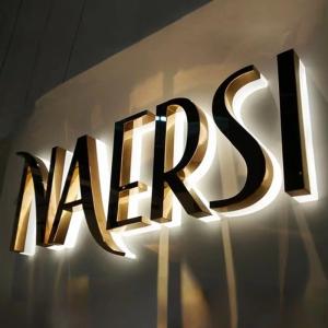 Quality Office Home Decor Name Logo Business LED Metal Sign Acrylic LED Illuminated Sign Custom for sale