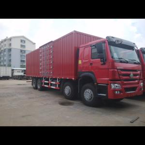 Small Cargo Truck 336HP 371HP 8x4 12 Tires Stake Side Wall Box Cargo Truck