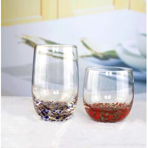 Red Stars Bottomed Creative Macadam Tumbler Drinking Glasses