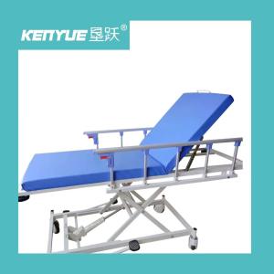 Blue Hospital Special Hydraulic Stretcher Trolley With Four Wheels