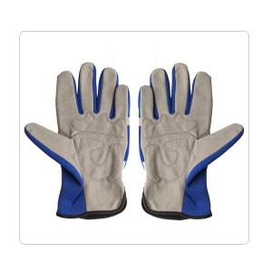 Motorcycle Driving Cow Split Leather Safety Gloves