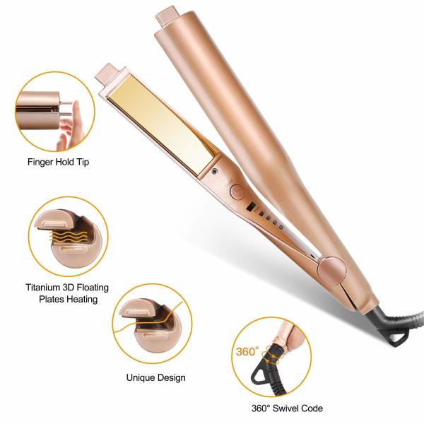 49W Hot Hair Tool , 450F 2 In 1 Hair Straightener And Curler