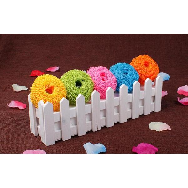 Colorful Kitchen Cleaning Ball with Fiber Scourer Eco-friendly