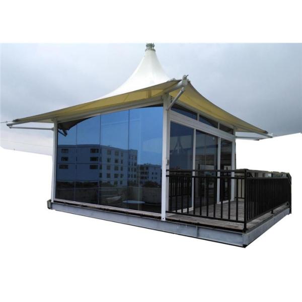Laminated Glass Luxury Resort Tents Sound Insulation Wall Steel Structure