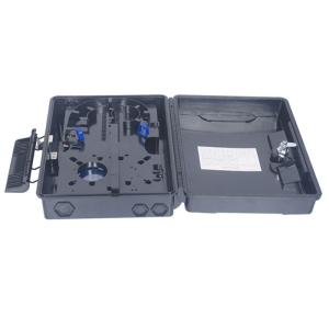 24 Core Black Fiber Optic Distribution Box Pole Installation PC ABS SMC