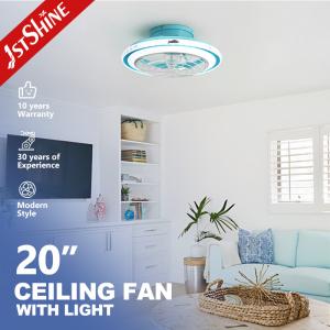 Quality 110-220V Home High Airflow Blue Ceiling Fan with OEM 1stshine LED and Blade Material for sale