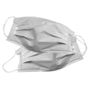 White Nonwoven Disposable 3 Ply Face Mask For Cleanroom