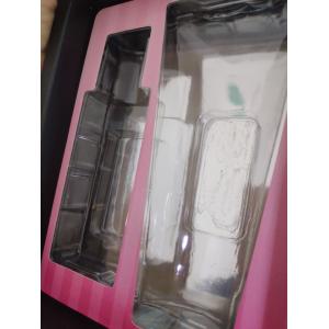 Beautiful customized cosmetic paper packaging box with plastic innertray