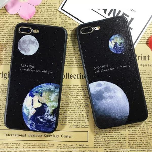 PC+TPU Silk Grain The Earth 's Surface Space Cell Phone Case Cover For iPhone 7 6s Plus