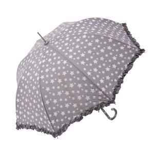 Ladies Sunproof Straight Handle Umbrella Lace Flowers Pagoda Shaped