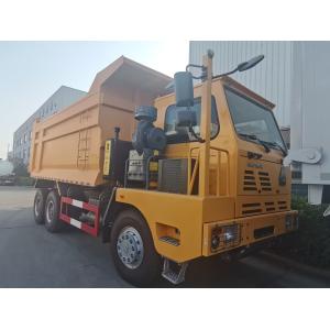 China SINOTRUK Heavy Duty Tipper Dump Truck LHD With Unilateral High Strength Skeleton Cab  Yellow on sale