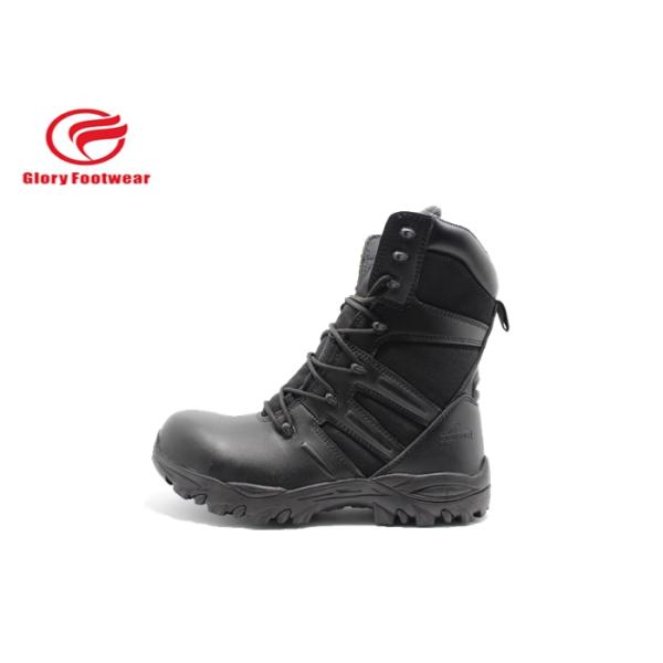 Tan Black Steel Toe Army Surplus Paratrooper Boots By Breathable Mesh Lining