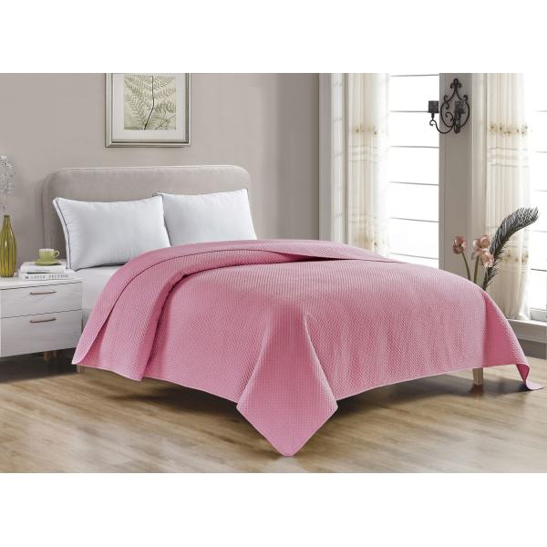 Buy Hypoallergenic Bed Spread Ultrasonic Polyester Fiber Quilted Bedspreads Cationic Style at wholesale prices