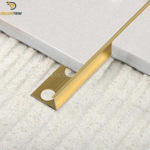 Mechanical Polish Gold Aluminum Ceramic Tile Edging 8mm 10mm 12mm
