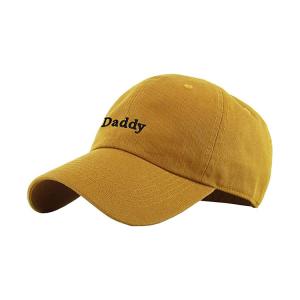 China Yellow Color 6 Panel Curved Visor Daddy Hats For Women on sale
