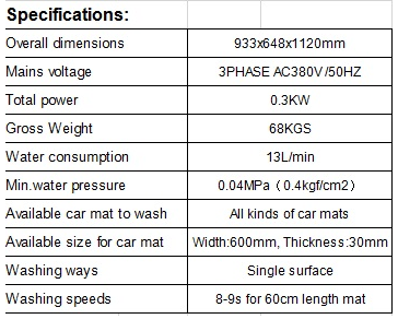 933*648*1120mm Metal Car Mat Washing Machine For Heavy Duty Industrial Cleaning