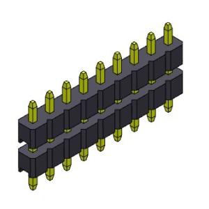 Pin Header Connector 2.00mm Single Row Stack DIP TYPE 1*2PIN To 1*40PIN H=2.00MM