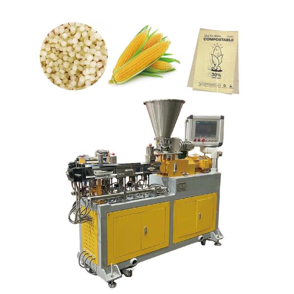 5~20kg/H Air Cooled Biodegradable PLA Starch Film Small Granulator With Filter