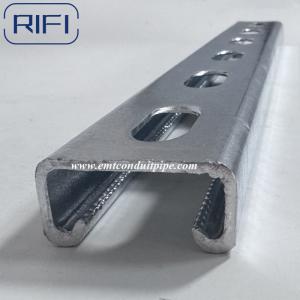 HDG / Pre-galvanzied 41X41mm，41x21mm Slotted / Plain Unistrut Channel