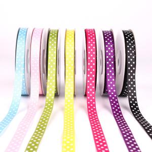 HOT SALE grosgrain polka dot ribbon printed grosgrain ribbon