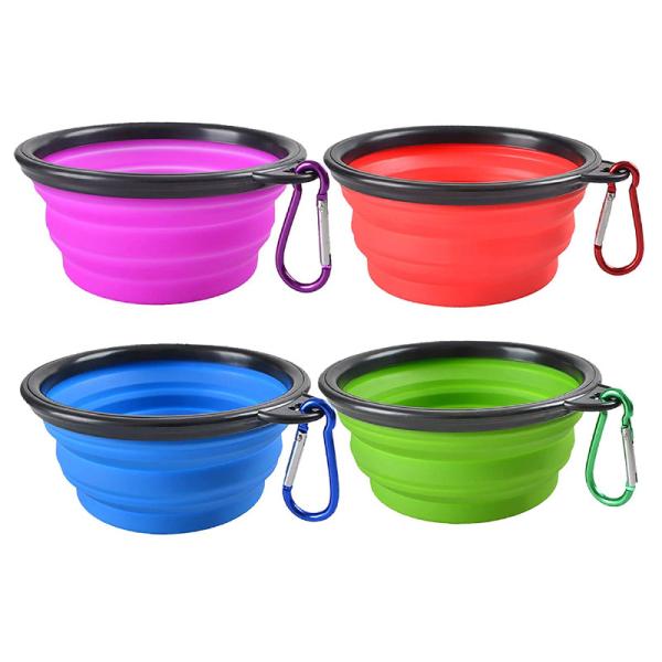 Buy 4 Pack TPE Collapsible Dog Travel Bowl Water Dish at wholesale prices