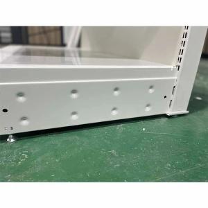 Factory Customized Size Thickness Color white supermarket gondola shelf