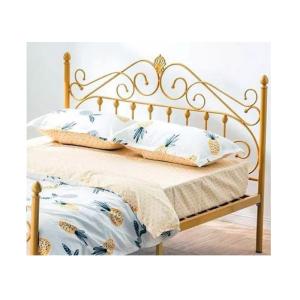 1.0mm Modern Powder Coating Iron Gold Double Bed