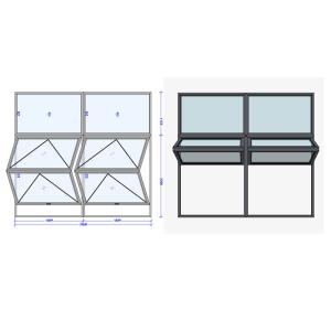 Toughened Glass Horizontal Bifold Windows For Cafe Restaurant