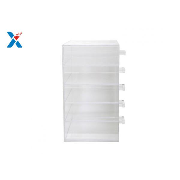 6 Tier Acrylic Cosmetic Makeup Organizer , Clear Cube Makeup Organizer With 5 Drawers