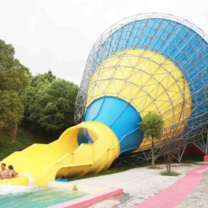 Big Tornado Fiberglass Pool Slides , High Capicity Family Water Slide Games