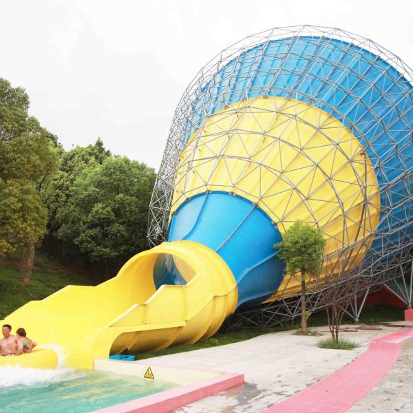 Big Tornado Fiberglass Pool Slides , High Capicity Family Water Slide Games