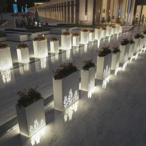 Big planters outdoor modern glowing planter flower box
